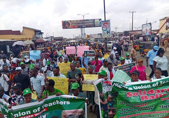 Benue, Adamawa teachers stage protests over abduction of students, educators