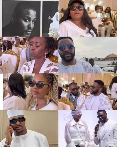 Entertainment Stars Unite in White to Honour Late Alex Ekubo at Service of Songs