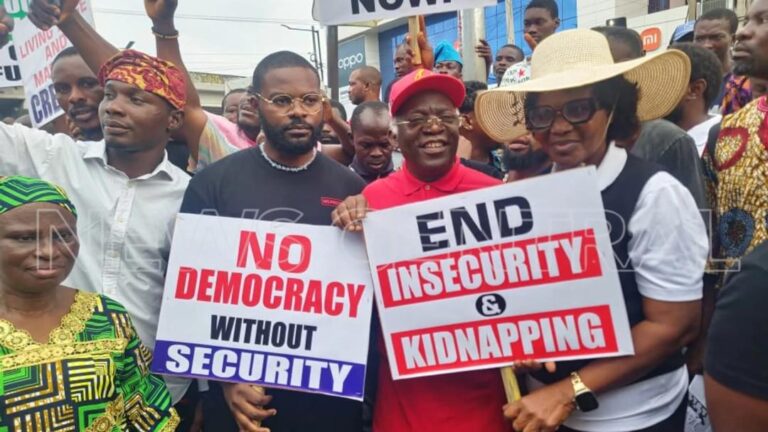 June 12 Protest: Falana, Falz, CDHR Demand Rescue of Kidnapped Pupils, Condemn Insecurity and Economic Hardship
