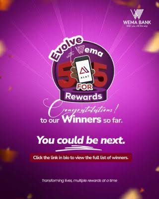 Wema Bank Rewards 273 Customers with ₦17.96 Million in First Month of 5 for 5 Rewards Season 5